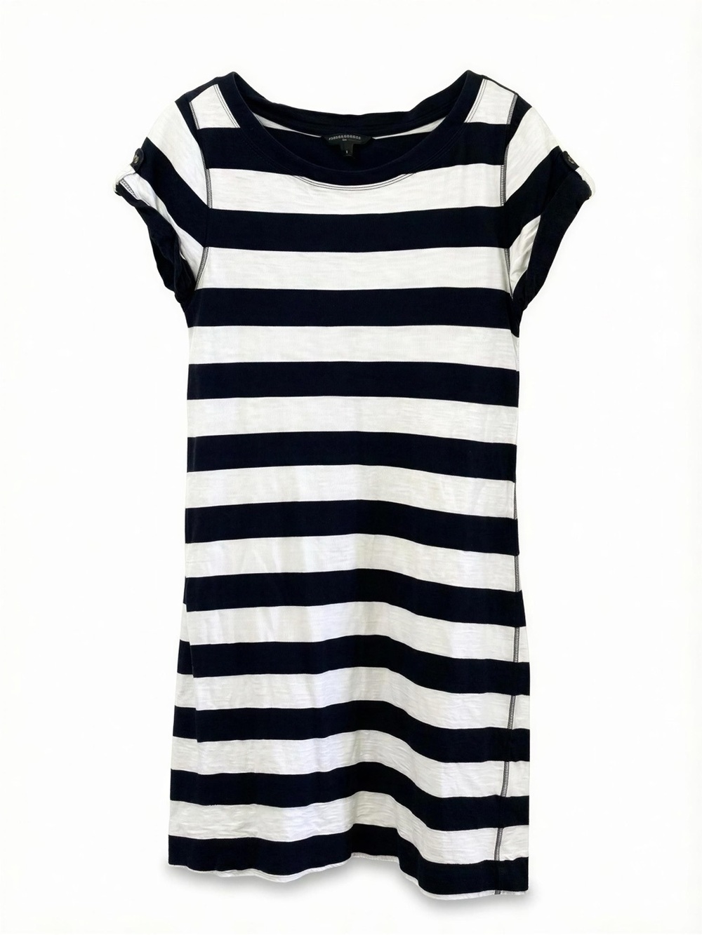 Banana Republic Black and White Striped Mini Dress